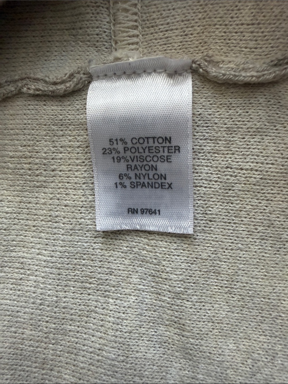 Pure Jill Two-Tone Open-Front Long Cardigan - Cream & Tan - Picture 4 of 8
